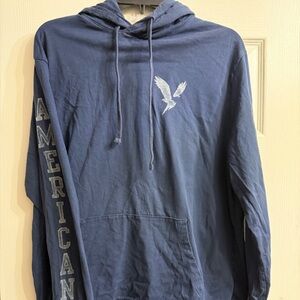 American Eagle Outfitters Navy Hoodie with Logo